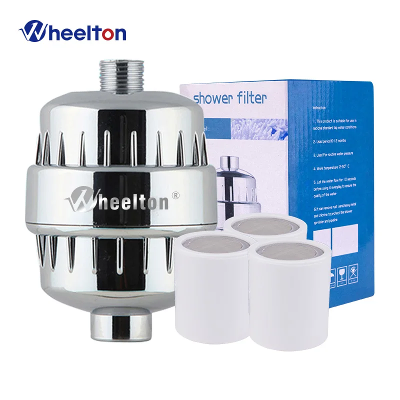 Wheelton фильтр для душа (WHT-303-3E) смягчитель хлора и удаления тяжелых металлов фильтр для воды очиститель для здоровья купания