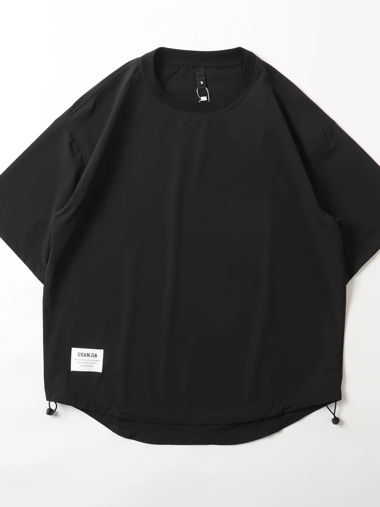 Loose Fit round Ne ort Sve T-irt Men's Outdoor Qui Dry Thin Sle Japanese Functional Casual round Ne Tee