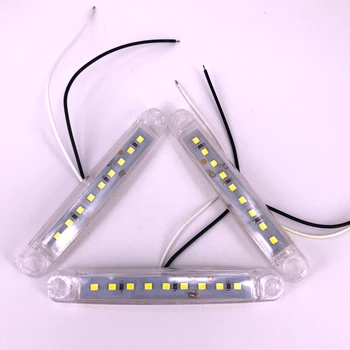 100PCS 9 SMD Light Oval Clearance Trailer Truck Lorry Caravan Camion LED Side Marker Indicator Lamp 12V 24V Luces Remolque