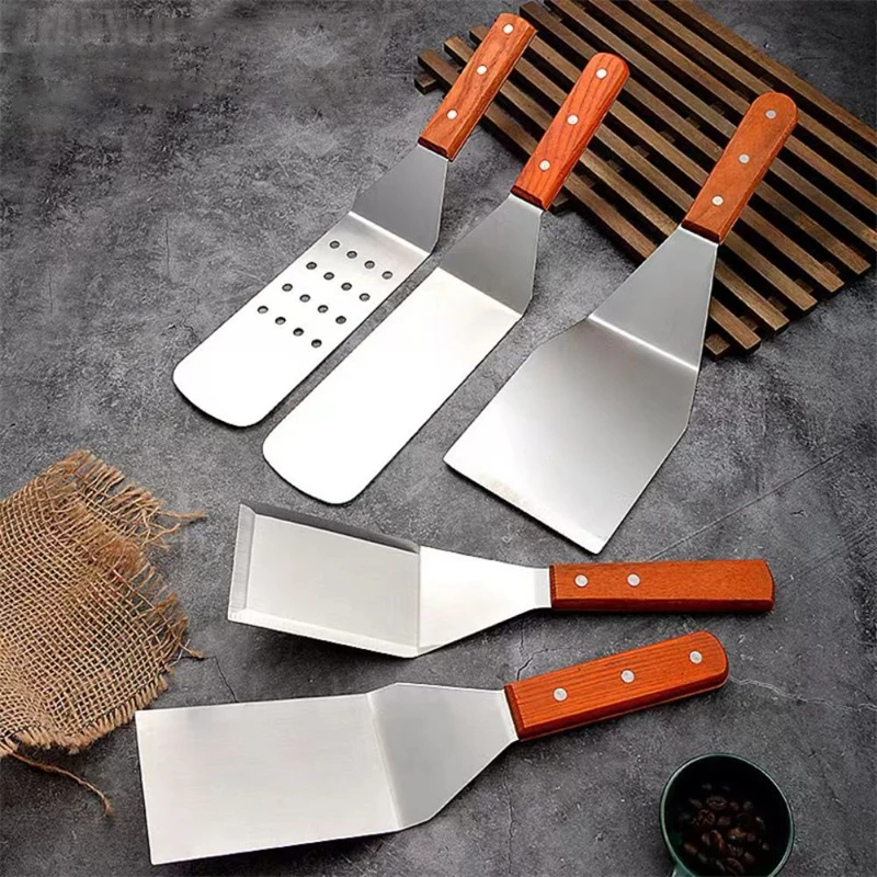 Stainless Steel Spatula and Grill Scraper Non Stick Durable Barbecue Cooking Tools Pizza Shovel Pancake Beef BBQ Utensils Stainless Steel Spatula and Grill Scraper Non Stick Durable Barbecue Cooking Tools Pizza Shovel Pancake Beef BBQ Utensils