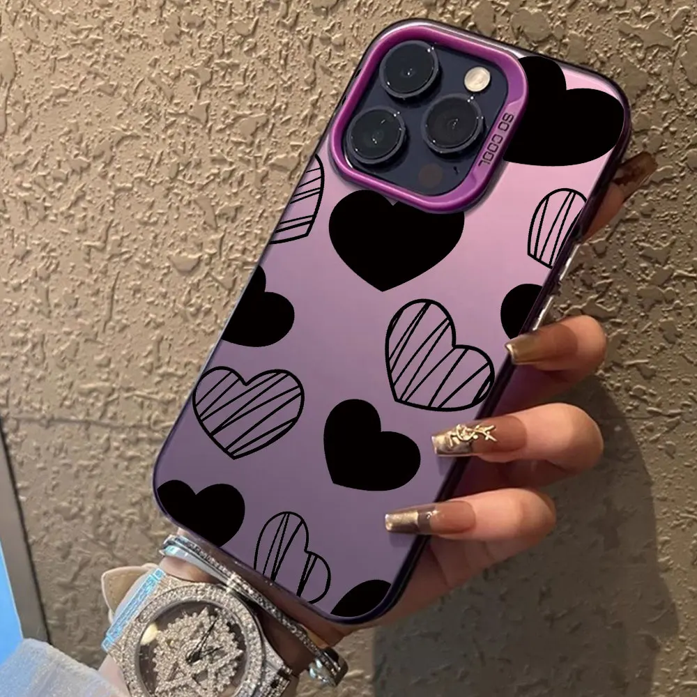 Elegant Love Heart Shockproof Phone Case - Luxury Protective Cover