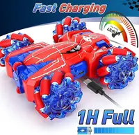 Spider Remote Control Car 2.4Ghz 360° Rotating Double Sided RC Stunt Cars with Headlights,Rechargeable 4WD Off Road Drift Toys 2