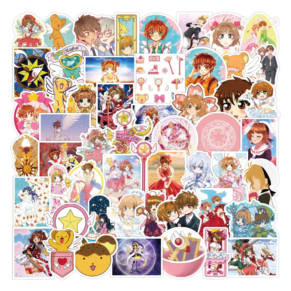  100pcs Kawaii Anime Lovely Stickers Girl Stickers Card Captor  Sakura Stickers : Toys & Games