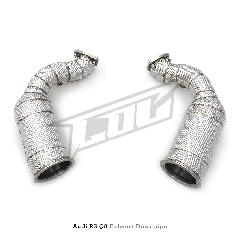 Section High flow Pipes branch downpipe Exhaust Pipe with for RS Q8 4.0T -