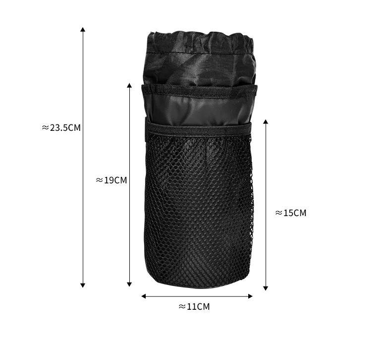 Bicycle Bag Bike Bottle Holder Handlebar Stem Thermal Bag with Mesh Pocket Coffee Cup Holders Cycling Water Bottle Carrier Bag