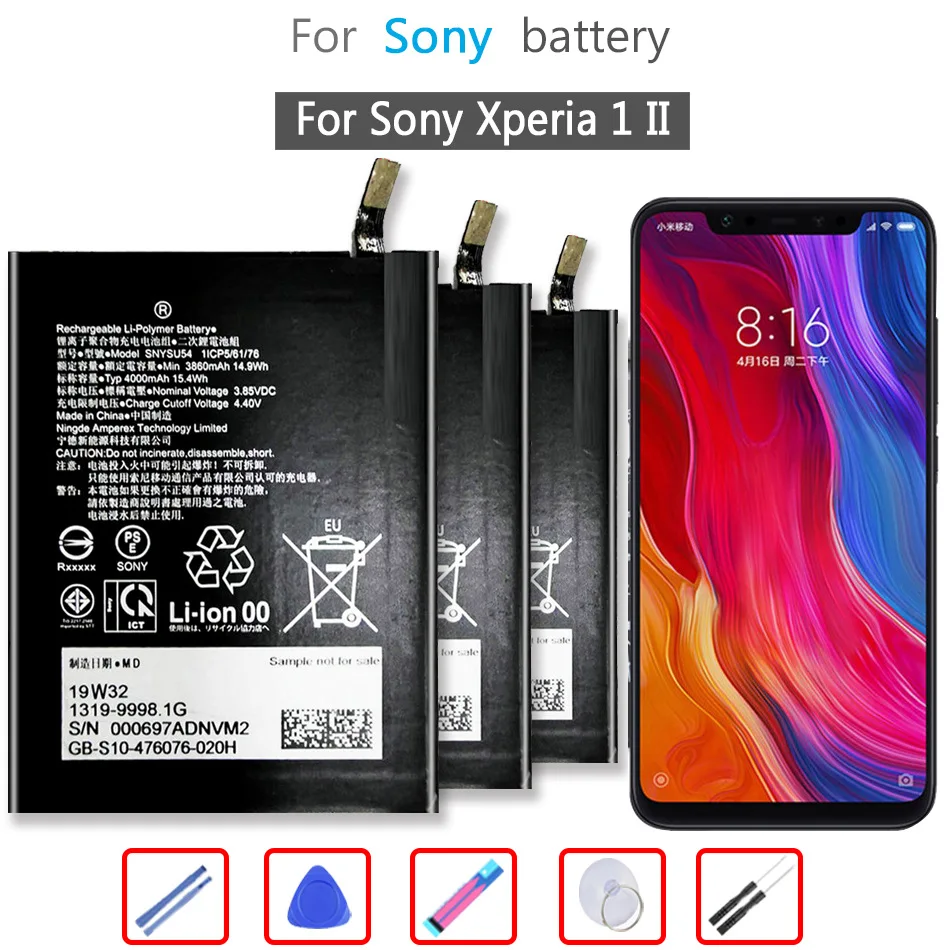 Batteria Snysu54 4000Mah Per Sony Xperia Pro/Xperia1 2Nd/Xperia5 2Nd/Xperia 5/Xperia 5Ii