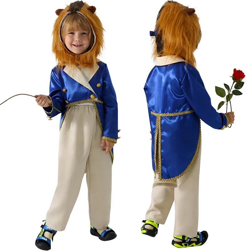 

Boys Prince Beauty Lion Cosplay For Halloween Purim Carnival Kids Beast Costume