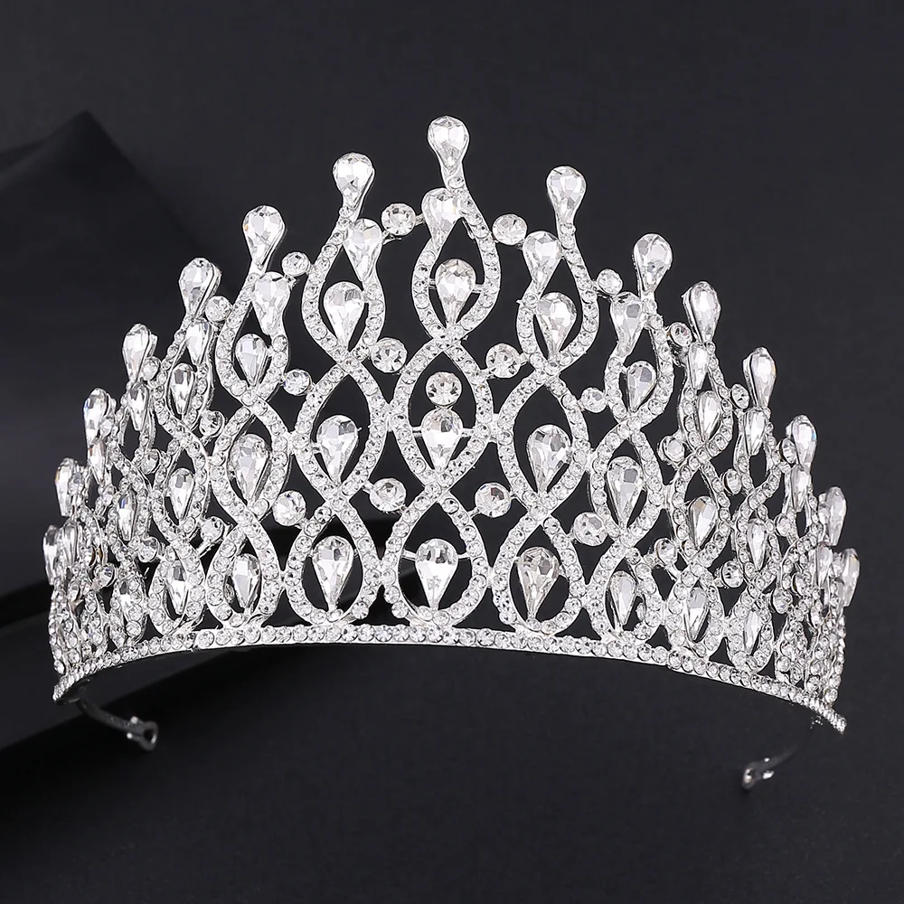 

Wedding Queen King Tiaras and Crowns Bridal Head Jewelry Accessories Women diadem Pageant Headpiece Bride Hair Ornament