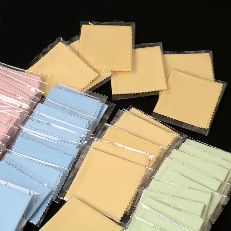 Colorful Soft Chamois Glasses Cleaner Eyeglasses Microfiber Clean Cloth for Lens Phone Screen Cleaning Wipes Tools