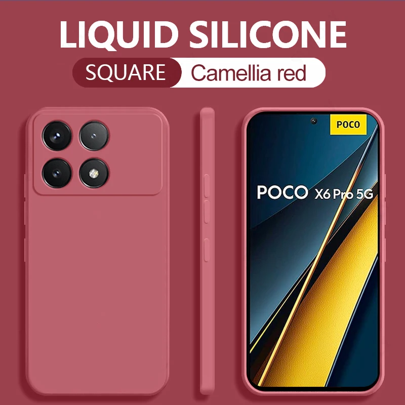 Liquid Silicone Soft Protective Phone Case for Xiaomi Poco X6 Pro/X6 5G