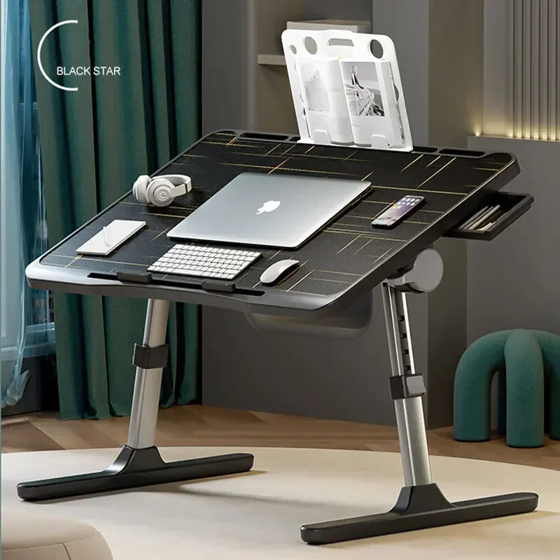 Laptop Desk Stand Adjustable Liftable Small Desk on Bed Study Reading Writing Work Folding Organizer Home Student Dormitory Bedroom