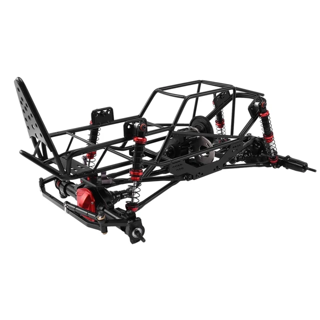 Metal Tube Chassis Frame Body Roll Cage & Axle Shock Absorbers for Axial SCX10 1/10 RC Crawler Upgrade Parts Accessories