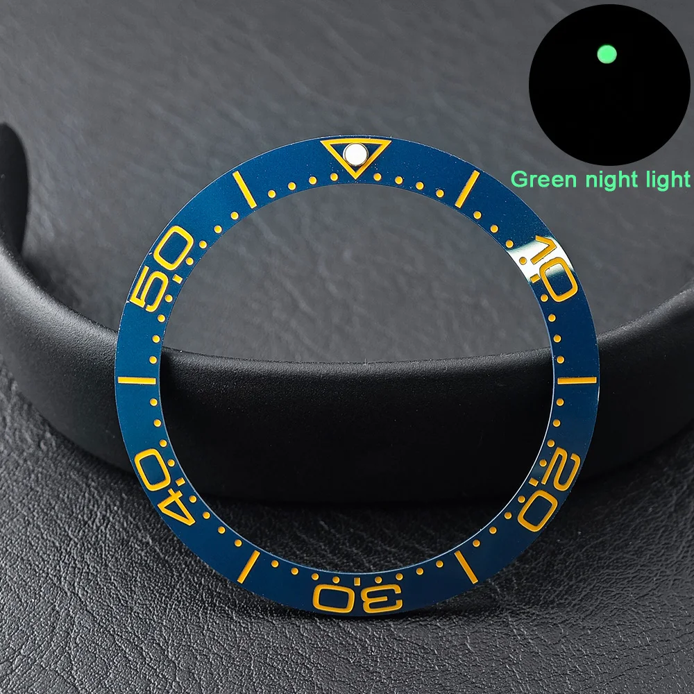 Men's Watch Replacement Bezel Insert with Tilted Ceramic and Carbon Fiber Texture