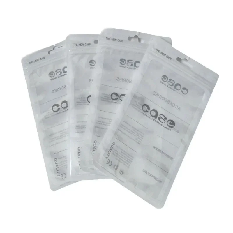 50-Pack Neutral Plastic Zip Lock Phone Case Pouches - Durable Accessory Packaging Bags