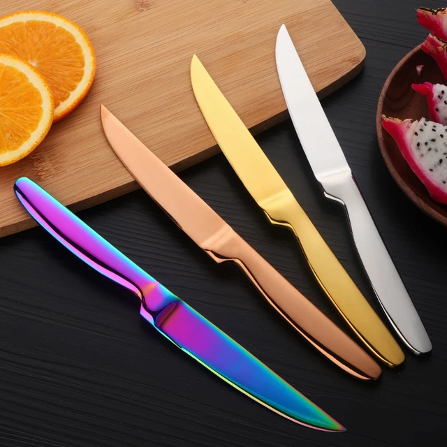 6pcs Set Stainless Serrated Steel Steak Knife Kitchen Accessories Fruit Vegetable  Knife Kitchen Knife Set Kitchen Household - AliExpress
