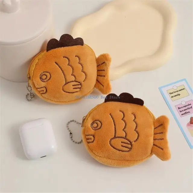 Monedero de pescado de peluche Emoape