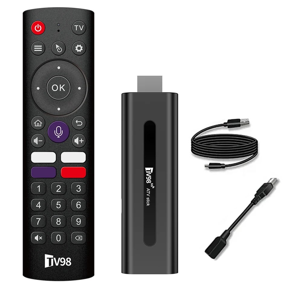TV98 ATV H313 Android TV Stick 14.0 8K 2.4G/5G WiFi Quad Core BT5