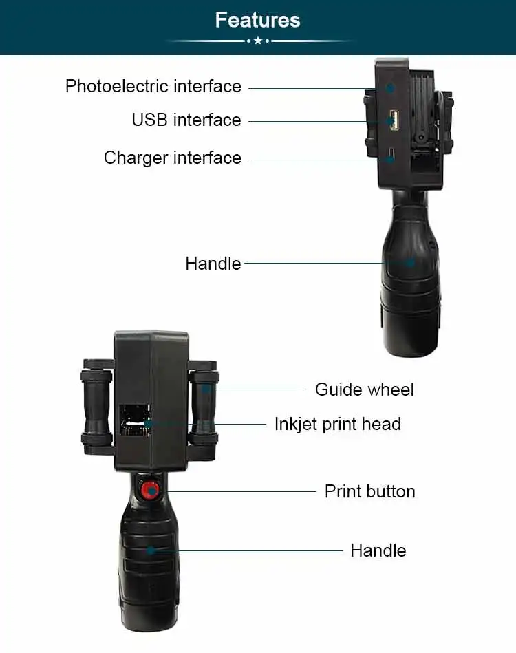 For HP P17 Handheld Inkjet Printer 12.7mm Smart Labeler for QR Bar Batch Code &