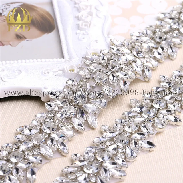 Rhinestones - 10 Wholesale Pearl Rhinestone Applique Trim Gold Bridal  Crystal - Aliexpress