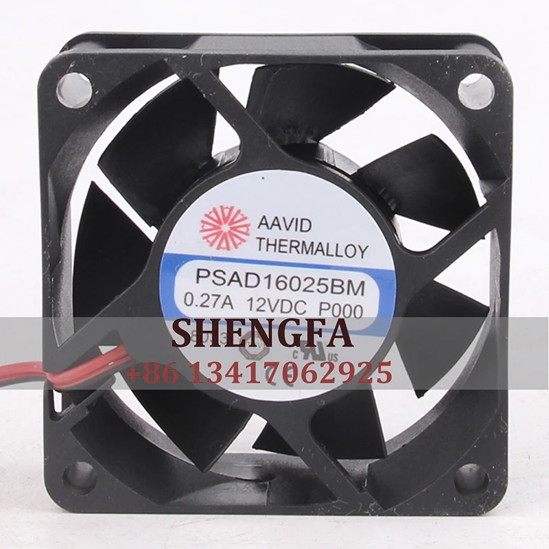 

AAVID THERMALLOY New Cooler Case Fan PSAD16025BM 60X60X25MM 12V 0.27A 6025 Silent Cooling Fan
