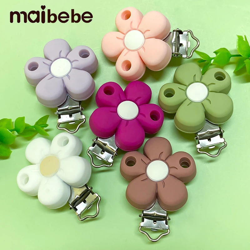 Pacifier Clip 3/10pcs Silicone New Pacifier Clip Flower BPA Free DIY Baby Teething Teether Necklace Bead Molar Accessories Dummy Holder Clip sensory chew necklaces silicone teething beads silicone teething toys teething toys baby teething toys pacifier clips silicone teether silicone beads