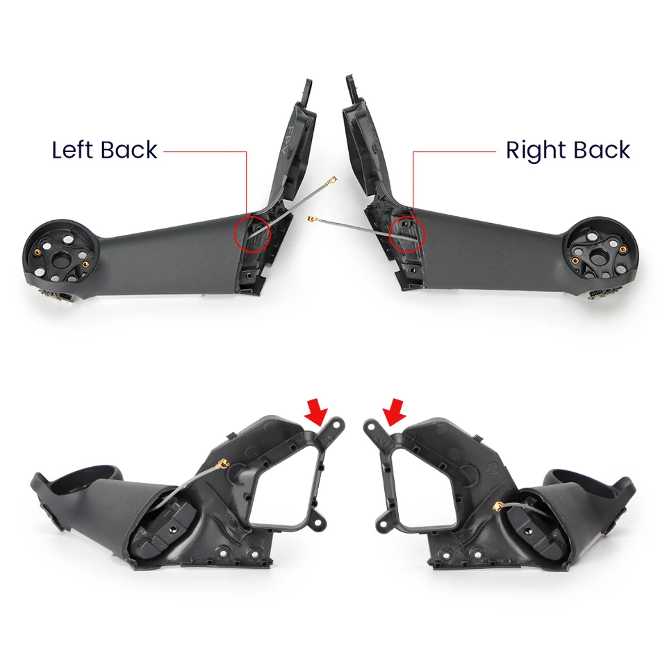 Braccio Motore Anteriore/Posteriore Nero Per Drone DJI FPV – Ricambio RC Sinistra Destra - 6
