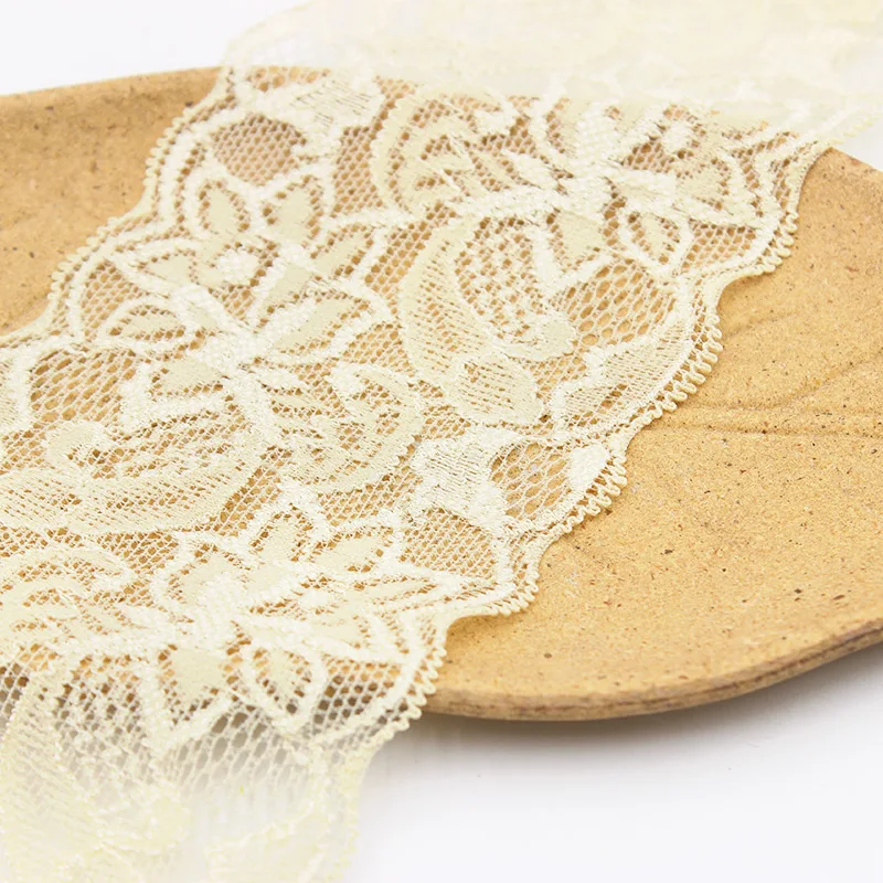 8cm Width Elastic Colorful Lace Ribbon DIY Handmade Crafts Supplies Apparel Sewing & Fabric Garment Accessories White Lace Tape lace ribbon lace garment accessories lace sewing supplies lace accessories lace sewing accessories