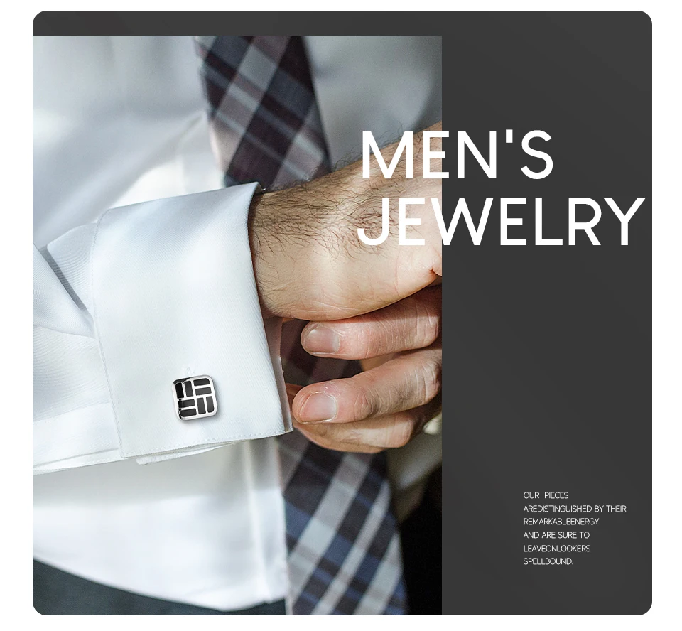 Luxury Cufflinks Set for Men - 4 Pairs Wedding Groomsmen Gift with Box