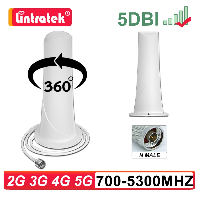 2G 3G 4G 5G LTE GSM 360 ° 안테나 키트, 야외 및 실내, 10M 케이블 액세서리, 핸드폰 셀룰러 증폭기 신호 리피터