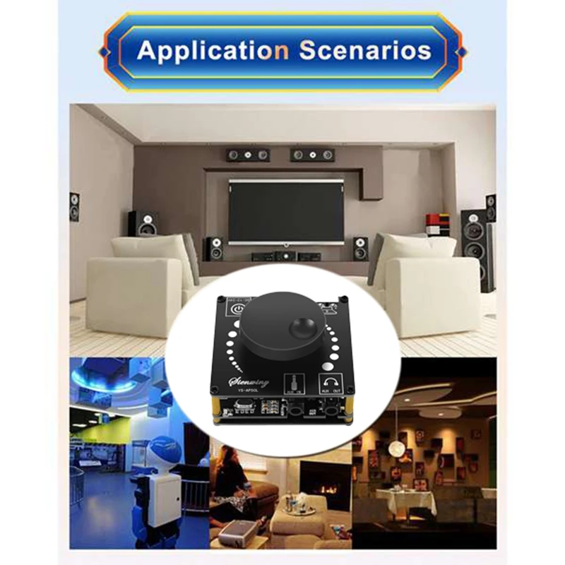 

YS-AP50L Digital Bluetooth Amplifier Board Mini Version 50W+50W HIFI High-Power BT5.1 Two-Channel Stereo Speaker Module