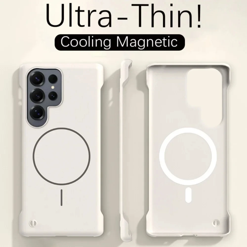 Luxury Ultra Slim Frameless Phone Case with Magnetic Wireless Charging Capability