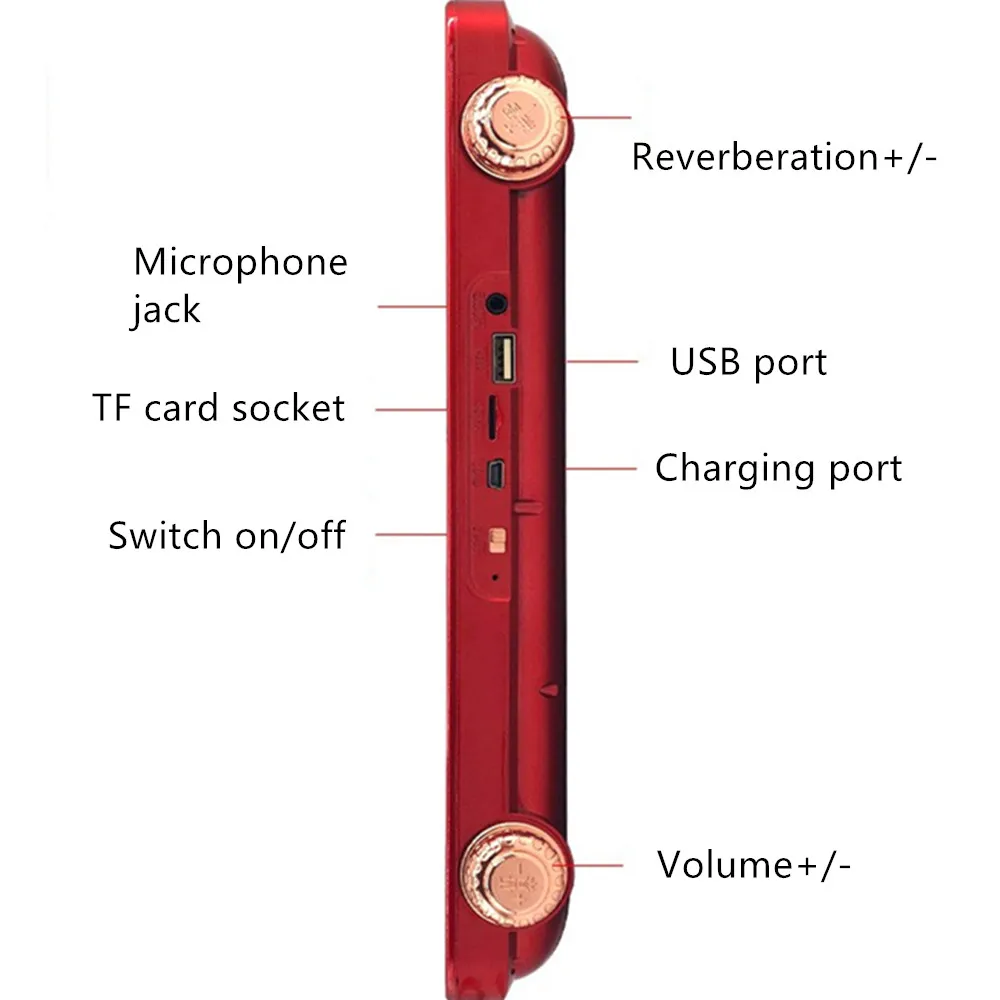 Portable HD 9 Inch Large Screen Video Machine FM Radio Speaker MP4 3 TF Card U Disk Player E-book Audio USB Digital Sound Charge