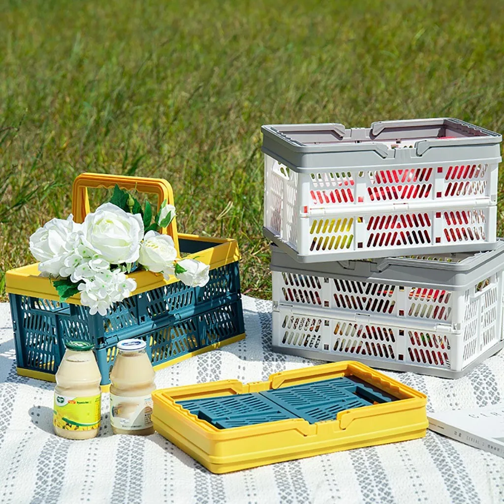  Plastic Folding Baskets, Small Basket Organizer for