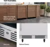 Presrv 24 Inch Outdoor Wine Fridge & Beverage Refrigerator Single Zone Under Counter Drink Chiller Freestanding Stainless Steel 6