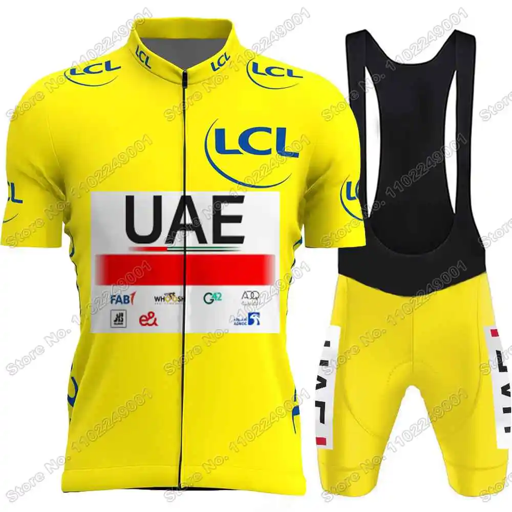 2025 Pink UAE Team Cycling jersey Italy Tour Set Tadej Pogačar Cycling Clothing Men Road Bike Shirts Suit Bicycle Bib Shorts