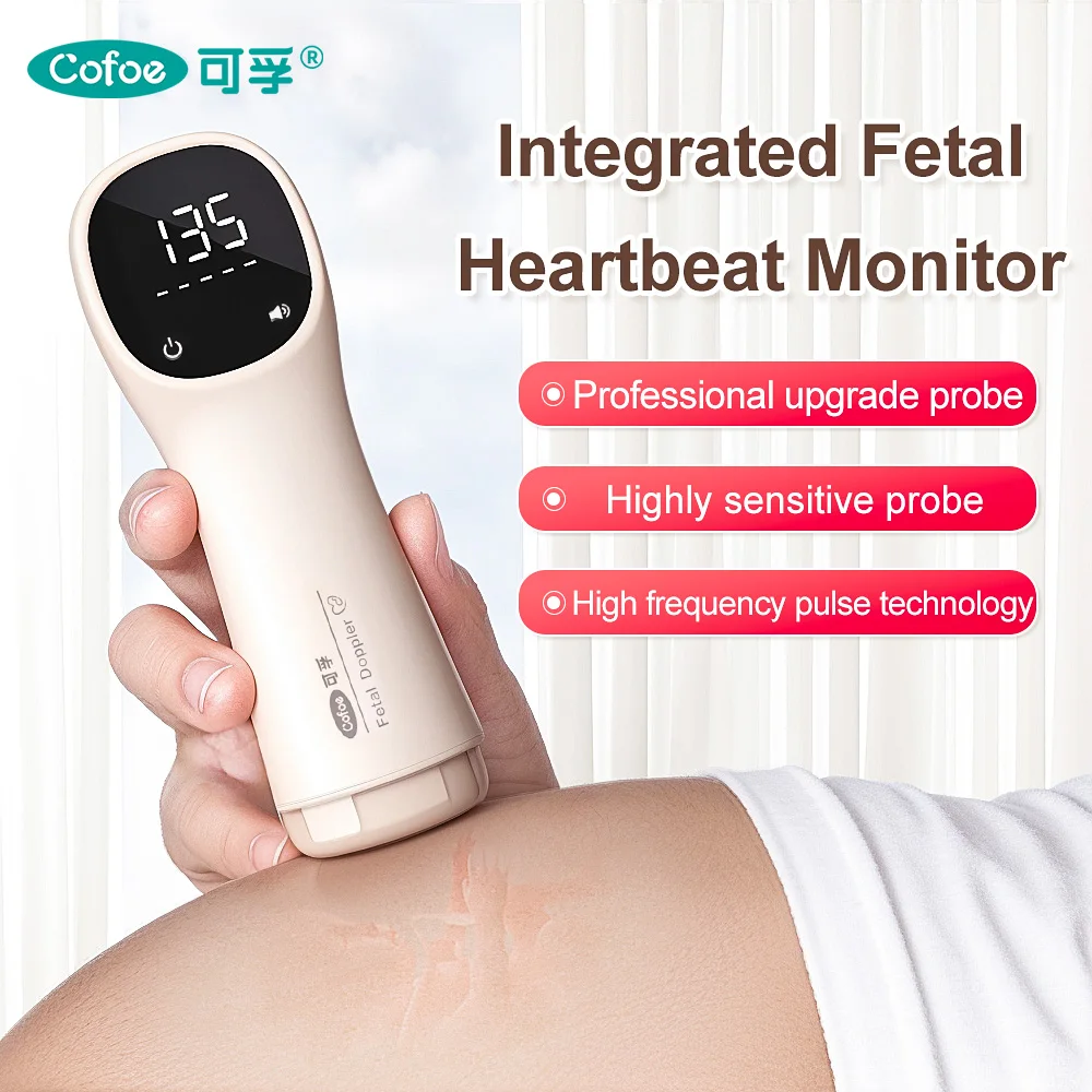 Ultrasound Doppler Fetal 3.0MHz Fetal Doppler Baby Sound Angelsound Monitor Pregnant Baby Heartbeat Data DSP Technology
