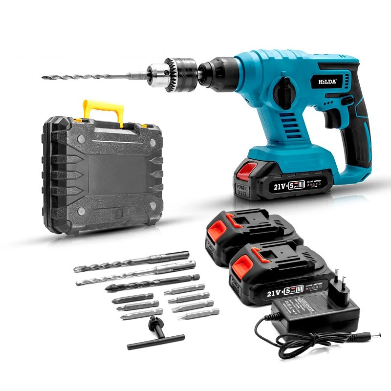

Hand Drill Cordless Small Electric Hammer Rechargeable Drill Set Electric Pick Impact Drills and Screwdriver Brushless Drill