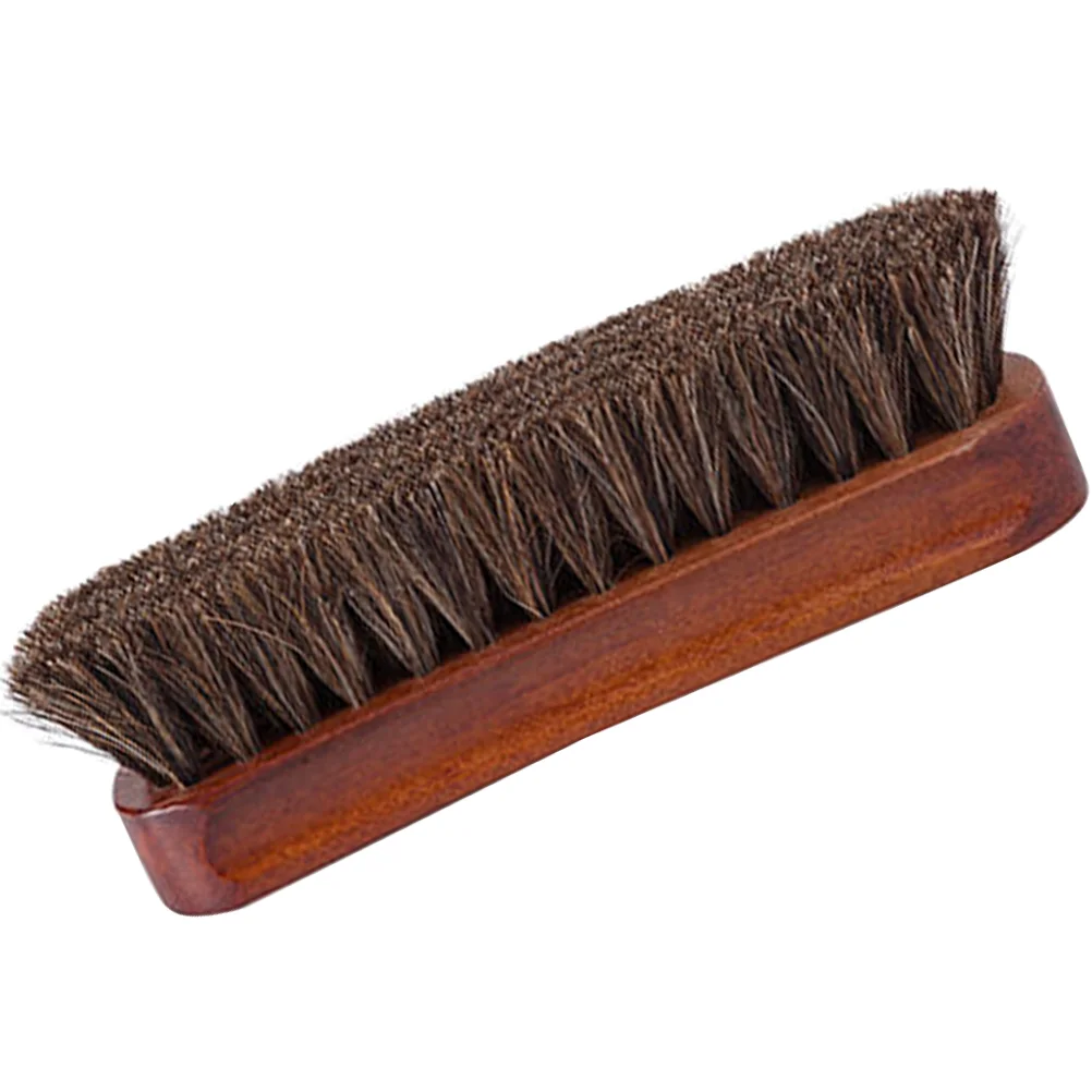 Horse Hair Brush Shoe Cleaner Laundry Horsehair Hats Cleaning Small Wood Kit for 4