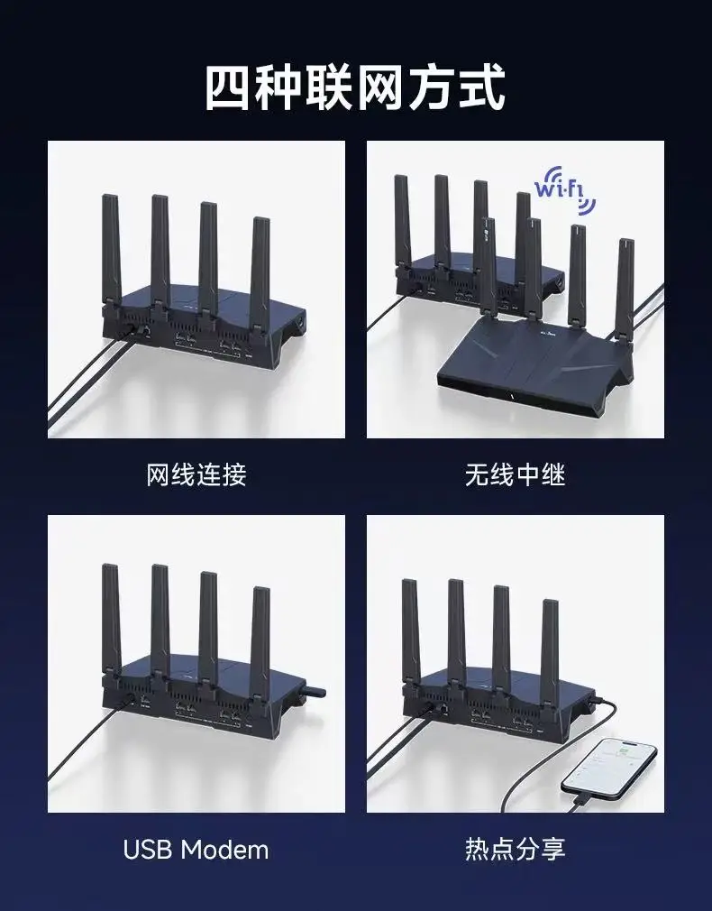 GL.iNet GL-BE6500(Flint 3e) 최초의 트라이밴드 Wi-Fi 7 홈 라우터 5× 2.5G 포트 강력한 기능 및 부모 통제 기능