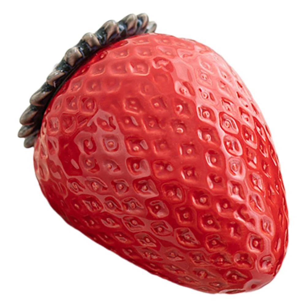 

Strawberry Airtight Jar Ceramic Coffee Container Cute Mini Candy Sugar Bowl Decorative Jars with Lids Canister
