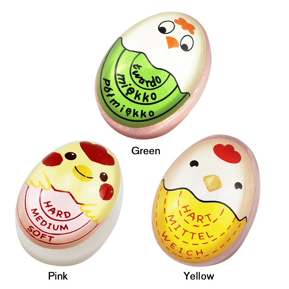 Egg timer Color Changing Boiled Egg Timer Cute Egg Boiling Timer Mini Boiled Alarm Cooking Tools Kitchen Gadgets