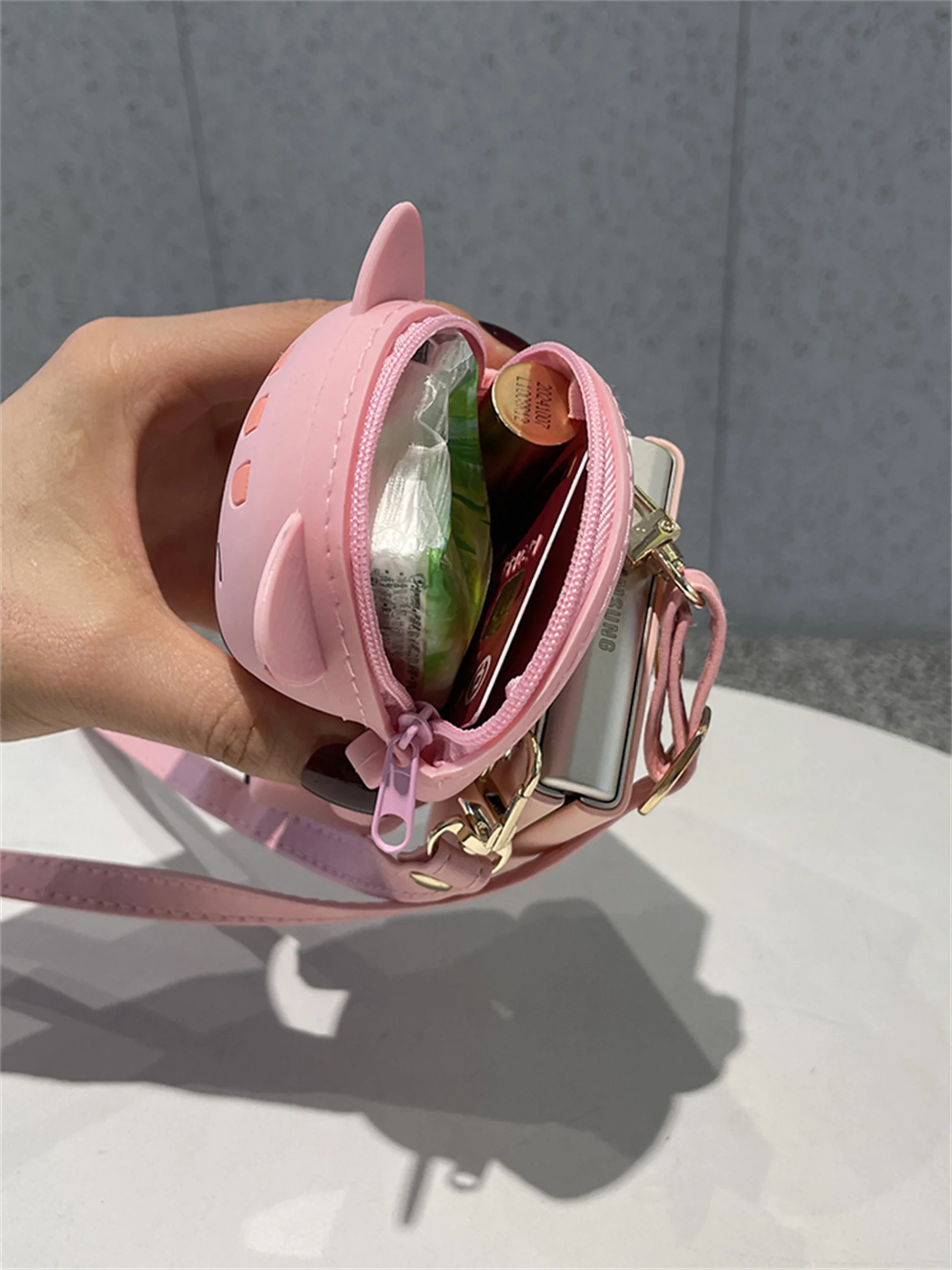 Cute Korean Crossbody Leather Lanyard Cat Coin Purse Card Wallet Case