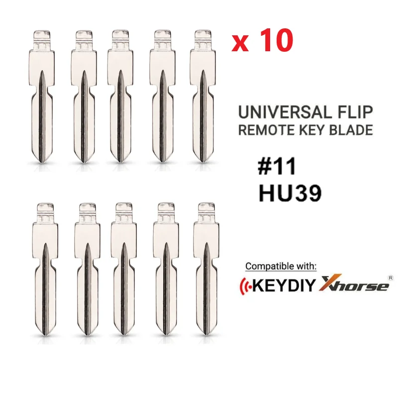 10pcs Type #11 HU39 KD VVDI Car Key Blade For Mercedes Benz W168 W124 W202 W210 W211 W203