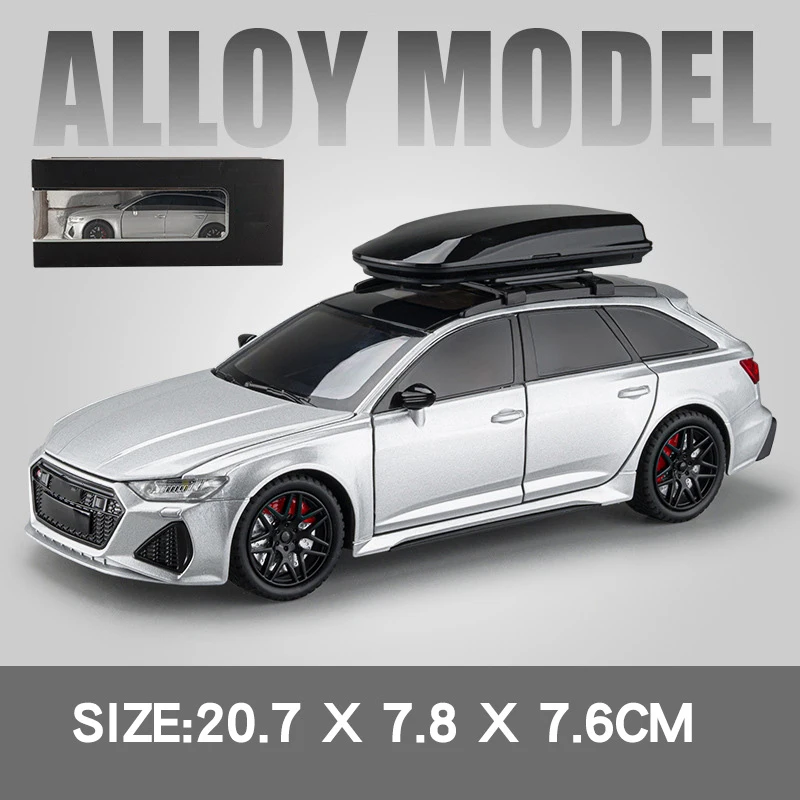 

1/24 RS6 Avant Station Wagon Alloy Car Model Diecast Metal Toy Vehicles Car Model Simulation Sound & Light Kids Toys Gifts Chlid