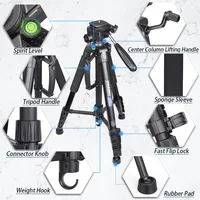 INNOREL RT20 184cm Height Camera Tripod Lightweight Travel Professional Stand for DSLR Cellphone Camcorder Gopro Fill-in Light - Image 3