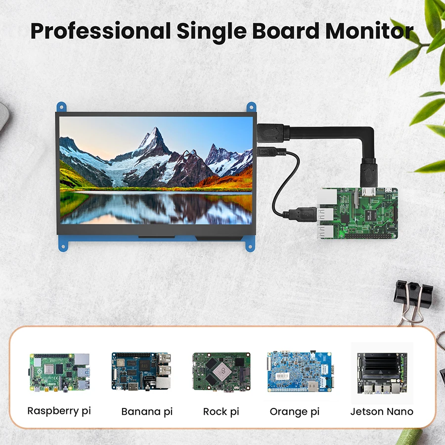 Raspberry pi b b Mais a Mais Monitor 1024x600 Ips 5-pontos Touchscreen Capacitivo Compatível com Windows 10 Unidade Livre 7 - Imagem 5