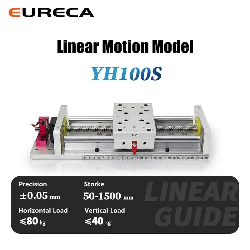 

CNC Optical Axis Rod Ball Screw Slide Module Linear Motion Guide Actuator Hand Wheel Nema Motor Cross Mgn12 Small Workbench