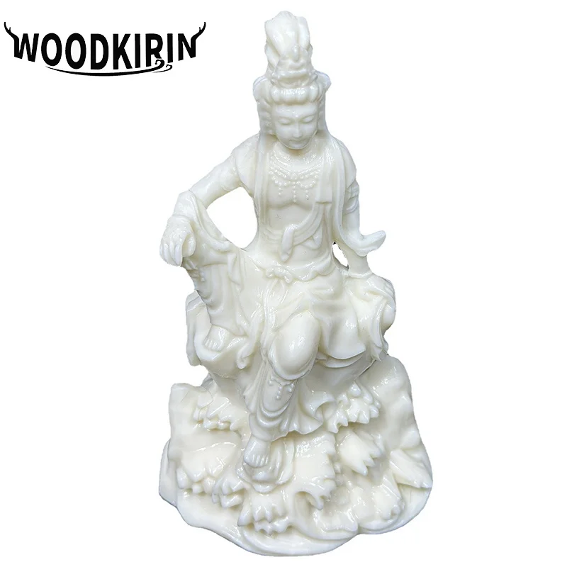 

Buddha Statues of Guanyin Bodhisattva Characters Small Figurine Resin Art Sculpture Home Room Office Feng Shui Ornaments