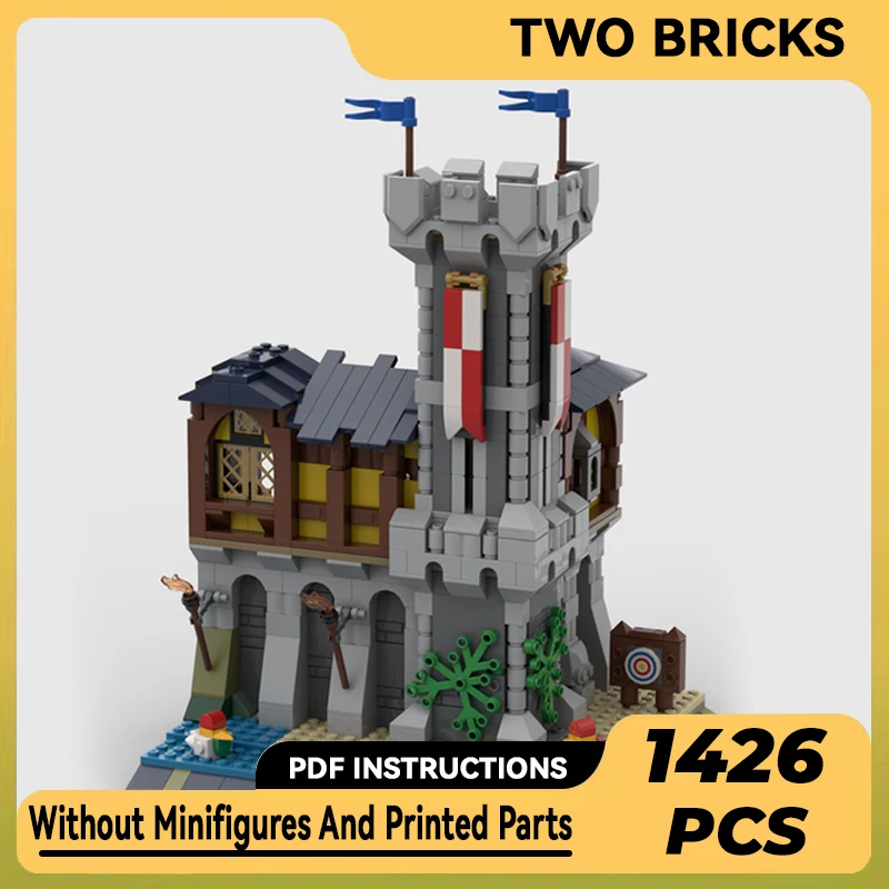 

Moc Building Blocks Modular Castle Model Castle Corner Technical Bricks DIY Assembly Construction Toys For Child Holiday Gifts