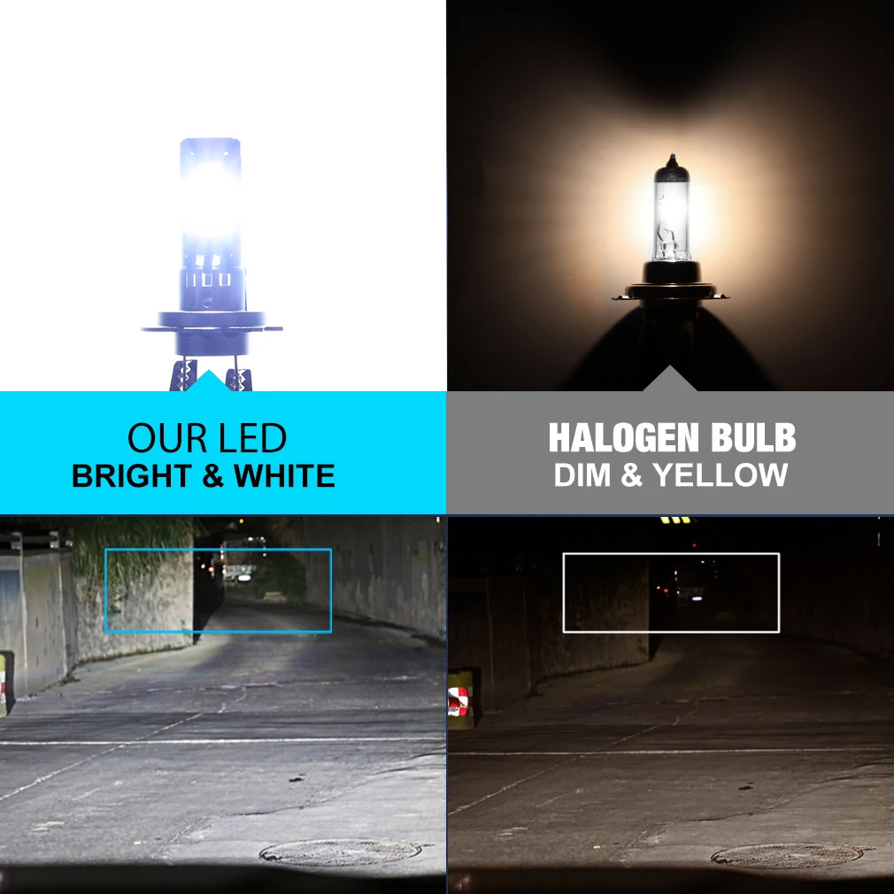 XSTORM LED 헤드라이트 키트, Canbus H16 JP 9005 HB3 9006 HB4 LED 전구, 자동차 헤드램프, 안개등 터보 램프, 12V, 6500K 자동차
